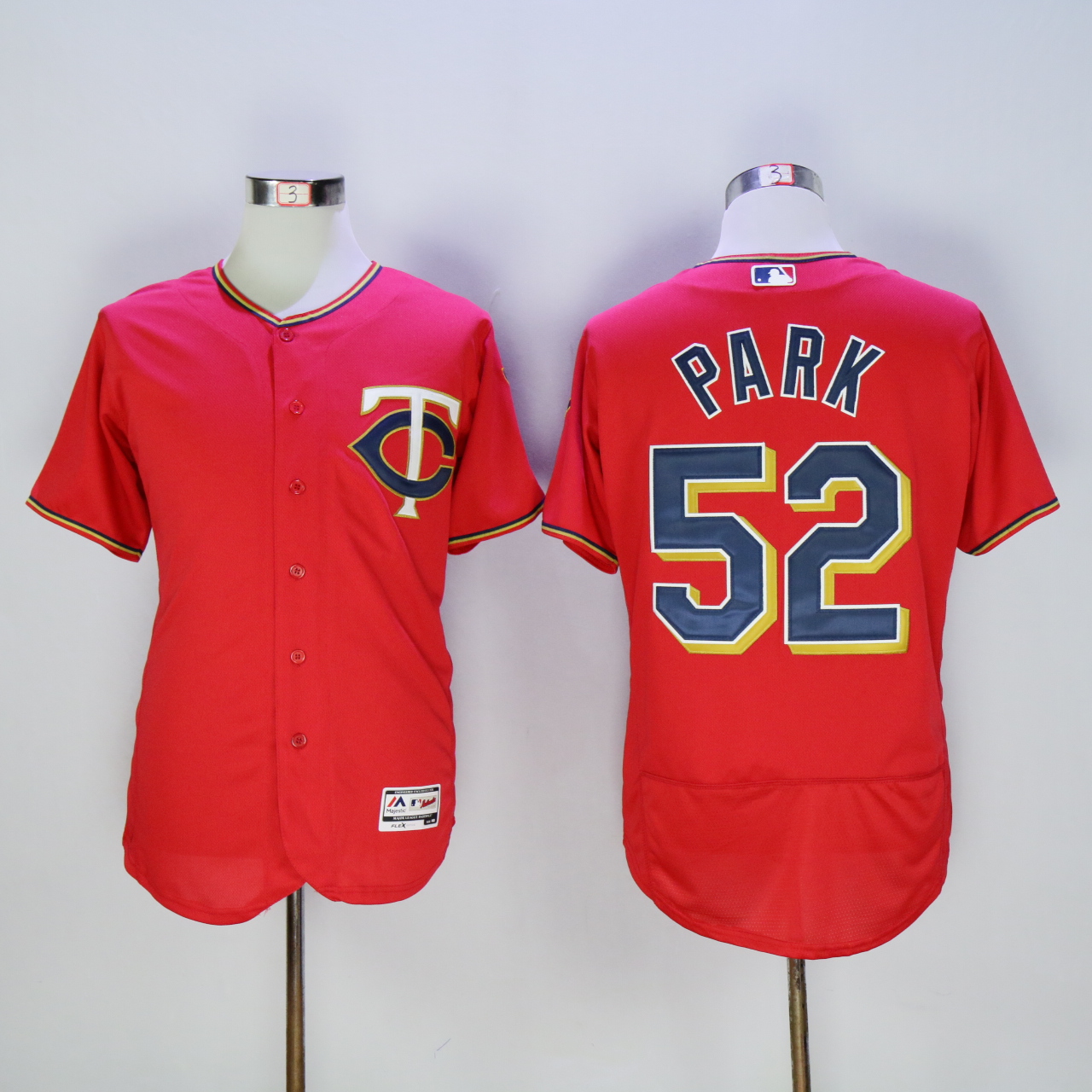 Men Minnesota Twins 52 Park Red MLB Jerseys